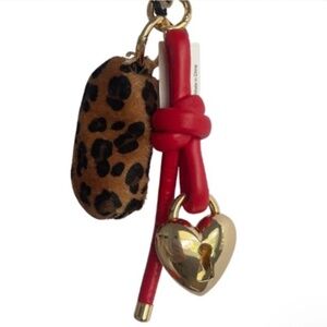 NEW Piper K Keychain Bag Charm Heart Zipper Lipstick Pouch Valentine’s Keychain